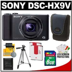 Sony Cyber Shot DSC HX9V Digital Camera (Black) with 3D Sweep Panorama 