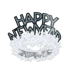  White & Silver HNY Regal Tiara Party Accessory (1 count 