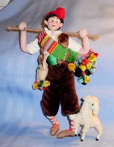   Spainish SHEPPARD DOLL with sheep Roldan Layna Klumpe appeal  