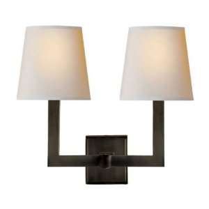 Visual Comfort SL2820BZ NP Bronze with Wax and Natural Paper Shades (2