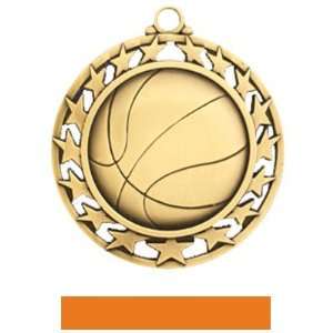  Hasty Awards Custom Basketball Medal With Stars GOLD MEDAL 