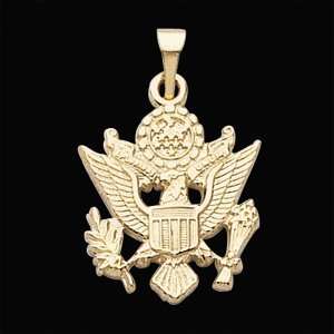  U.S. Army Pendant 3/4in   14k Gold/14kt yellow gold 