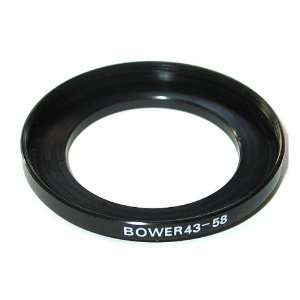  Bower Step Up Adapter Ring 43mm Lens to 58mm Filter Size 