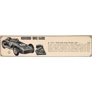   Mercedes Benz Model Racer Race Car   Original Print Ad