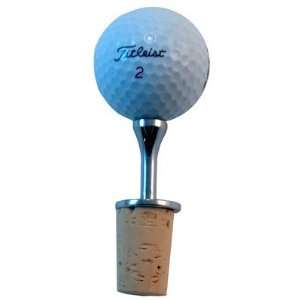  Golf Ball with Tee Wine Bottle Stopper