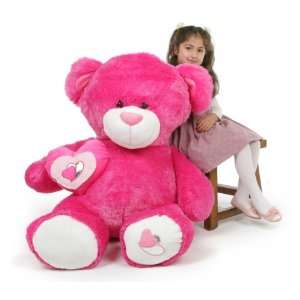   Big Love Irresistible Huge Hot Pink Teddy Bear 47 in Toys & Games