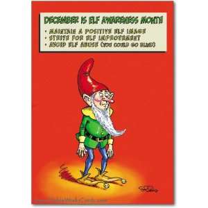  Elf Awareness Set of 12 Funny Christmas Cards Health 