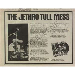  Jethro Tull Stand Up LP Original Promo Ad 1969