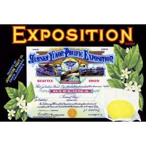 Alaska Yukon Pacific Exposition Lemons 28x42 Giclee on 