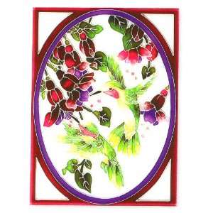  Fuschia and Hummingbirds   Tiles by Joan Baker
