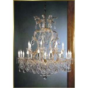 Maria Theresa Chandelier, BB 980 21, 22 lights, 24Kt Gold, 40 wide X 