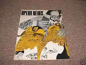 Opera News Falstaff December 1967 Herb Rogoff Cover  