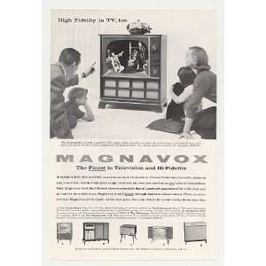   1958 Magnavox Diplomat 24 Hi Fi TV Television Print Ad