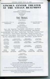  nathan lane the frogs cast signed opening nigh playbill type 