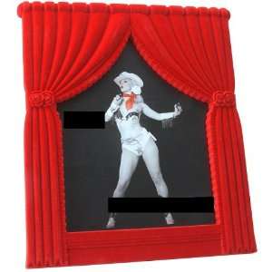  Curtain Call Frame  Flocked Red