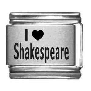  I Heart Shakespeare Laser Italian Charm Jewelry