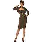 Womens Army Girl Officer Military Fancy Dress Costume M  