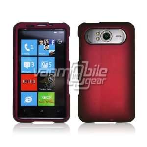 VMG HTC HD7/HD7S   Red Hard 2 Pc Rubberized Plastic Case 