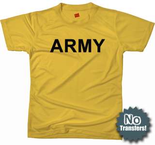 ARMY Workout USA Military War PT New Training T shirt  