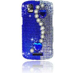  A957 Droid Pro Full Diamond Graphic Case   Pearls on Blue (Free 
