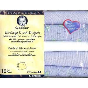  Birdseye Cloth Diapers Blue for Boys 10 Pack Baby