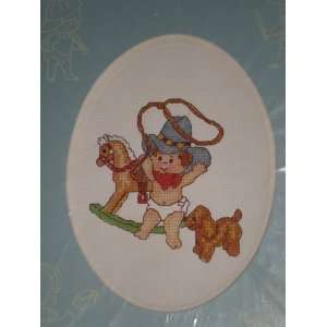  Counted Cross Stitch Baby Boy Kit, Includes Matting 