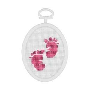  Janlynn Baby Feet Mini Counted Cross Stitch Kit 2 1/4X2 3 