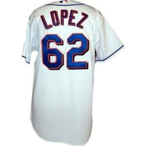  Jose Lopez #62 2007 Game Used Spring Training White 