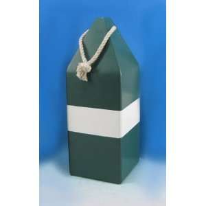  Wooden Green Dark Colored Buoy w/Rope 14   Wooden Floats 