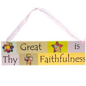 Tumbleweed Great Is Thy Faithfulness Inspirational Hanging Wooden 
