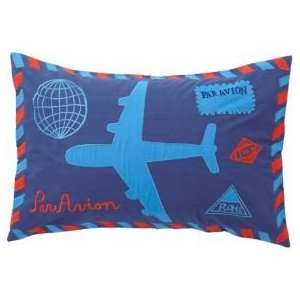   Airplane Quilted Sham, Bl Fly With Me Par Avion Sham