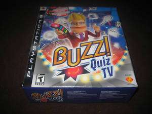 PS3 BUZZ QUIZ TV PLAYSTATION 3 GAME NEW WITH 4 BUZZERS 711719814528 