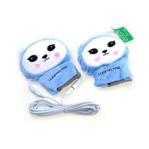  BestDealUSA Blue Cat Doll USB Hand Heater Warmer Glove 