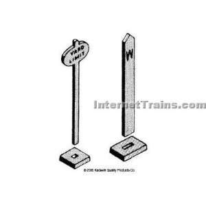  Kadee HO Scale Whistle Posts & Yard Limit Markers (6 per 