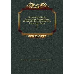   der Wissenschaften in Wien Philosophisch  Historische Klasse Books