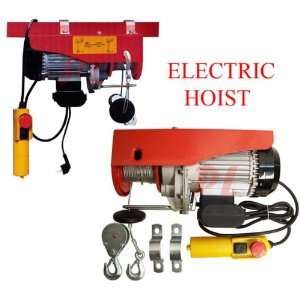 980W Electric Wire Rope Cable Hoist Lift Pulley 450 lb / 900lb  