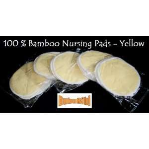  100% Bamboo Nursing or Breast Pads Organic   Yellow Baby