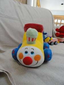 KIDS PLUSH ACTIVITY TRAIN AND CARS ANIMALS SQUEEKS  