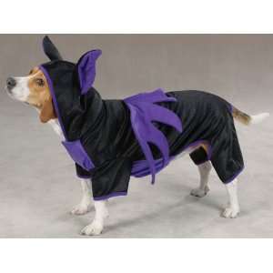 Casual Canine Purple & Black Hooded Flying Bat Dog Halloween Dog 