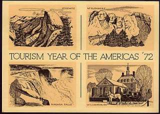 up161 Vintage Postcard Tourism Year of The Americas 72  