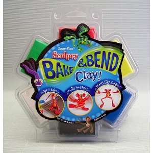  Sculpey Bake & Bend Clay  6 Color Pinwheel Pack Arts 
