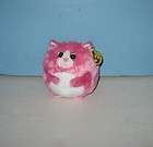 new 4 ty beanie babies ballz tumbles pink hamster soft