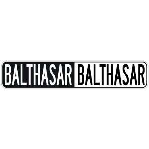   NEGATIVE BALTHASAR  STREET SIGN