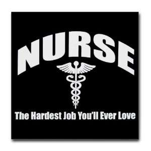  Tile Coaster (Set 4) Nurse The Hardest Job Youll Ever 