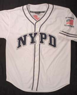 NWOT NYPD TRIBUTE TO HEROES BASEBALL JERSEY MEDIUM  