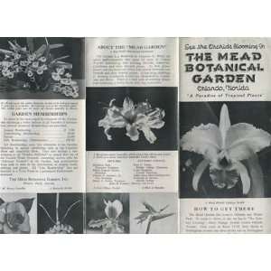 Mead Botanical Garden Orlando Florida Brochure ORCHIDS 