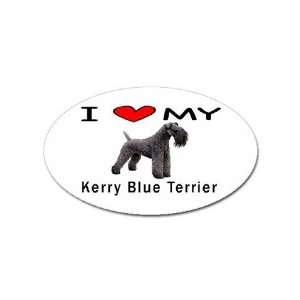  I Love My Kerry Blue Terrier Oval Magnet