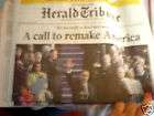 INTERNATIONAL HERALD TRIBUNE NEWSPAPER OBAMA JAN 21 09