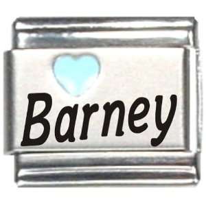  Barney Light Blue Heart Laser Name Italian Charm Link 