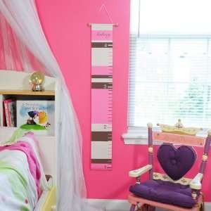  Pink Stripes Growth Chart. Baby